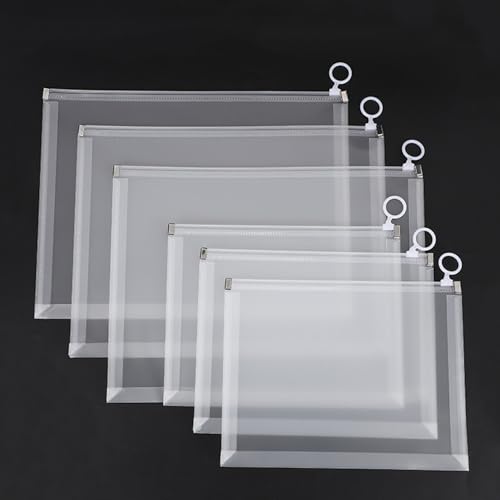 Carpeta de archivos de PVC con cremallera resistente para soporte de documentos 5