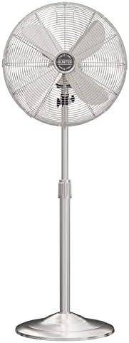 Hunter Classic S16 Oscillating Standing Fan Adjustable Height 16 Inch, 3 Speeds, Brushed Nickel, 97317
