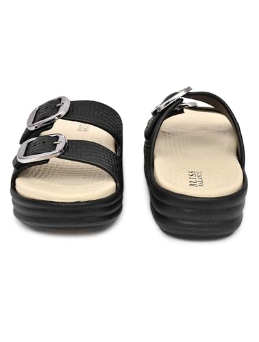 Image of SUPER SOFT Comfortable with Adjustable Strap Flip-Flops Women's & Girl's Cushioned |Waterproof Anti Skid & Lightweight OUT Door & IN Door Slipper INDIGO11