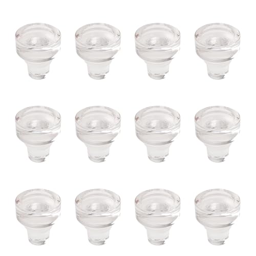 INCREWAY Lot de 12 bouchons de bouteille de vin, transparents avec joint hermétique en silicone, conservateur de vin pour bouteille de vin en verre