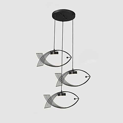 Lustre Suspendu Art Moderne Creux en Fer et Acrylique Doré