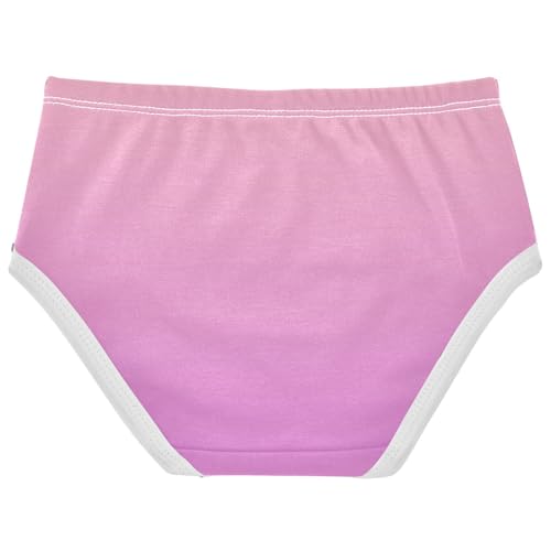 Joisal Blush Pink Orchid Gradient Panties for Girl Toddler Underwear Floral Cotton Cartoon Briefs Underpants 2t2