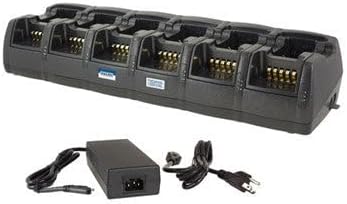 Cargador de escritorio rápido de doce bahías para radio bidireccional recargable Motorola APX 6000 - Diseño de doble cápsula