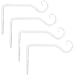 Mkono 4 Pack Wall Hook Hanging Plant Bracket Decorative Straight Plant Hanger for Bird Feeders, Planters, Lanterns, Wind Chimes Indoor Outdoor, White,6 inch