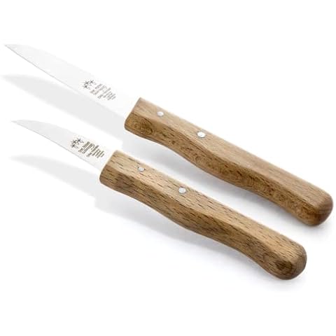 OTTO HERDER Messer Set, Obstmesser Gemüsemesser, gebogene Klinge 5,5cm und Allzweckmesser gerade Klinge 7cm Cover