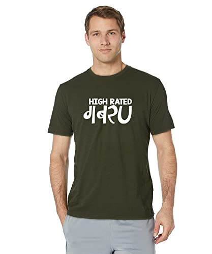 Image of T-Shirt for Men HIGH Rated GABRU Hindi Funny Typography tees
