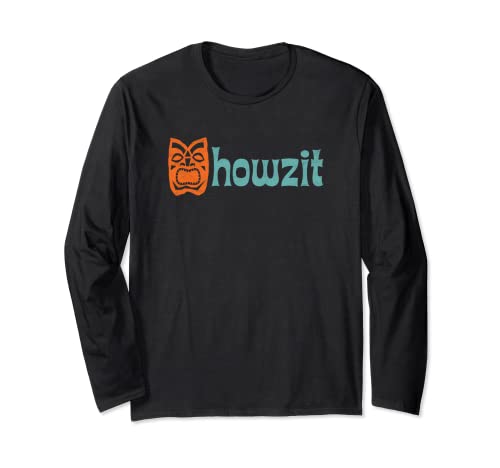 Tiki Howzit Camiseta Hawaii Surf Shaka Manga Larga