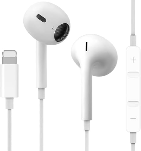 Headphones for iPhone,Wired iPhone Earphones Stereo Sound In-Ear Earbuds (Built-in Microphone&Volume Control),Compatible with iPhone 14/14 Plus/14 Pro Max/13/12/Mini/11/X/XR/XS/SE/8, Support All iOS