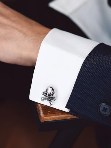 Bandmax Mens Cufflinks Stainless Steel Viking/Skull/Masonic Cuff Links for Men Best Gift for Father Husband Son2