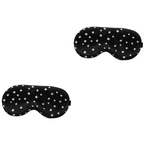 TOBBOMEY 2個 スリープマスク eye mask sleeping mask sleep mask 若者向けスリーピングマスク 睡眠マスクバルク 毎日使うアイパッチ シルク Black