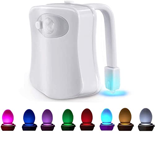 Sporthomer Toilet Light,Motion Sensor Activated LED Toilet Bowl Light 8 Colors Changing Toilet Bowl Nightlight for Toilet Decoration(Only Activates in Darkness) Sporthomer Toilet Light,Motion Sensor Activated LED Toilet Bowl Light 8 Colors Changing Toilet Bowl Nightlight for Toilet Decoration(Only Activates in Darkness)