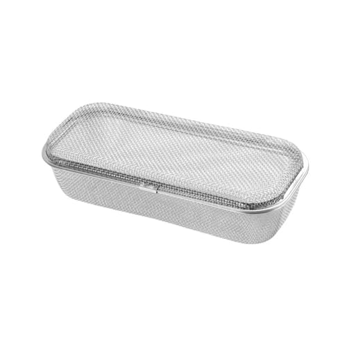 Cesta for lavavajillas de acero inoxidable con hebilla – Organizador utensilios que ahorra espacio(Large)