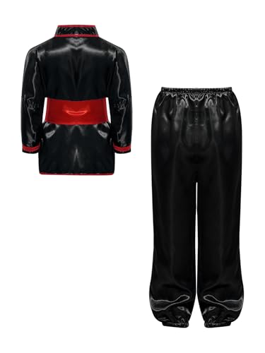 TiaoBug Kids Kung Fu Clothing Traditional Tai Chi Chinese Martial Art Uniforms Long Sleeve Tang Suit4