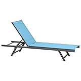 Siena Garden Liege Tropic, 194x60x98cm, Gestell: Aluminium, in anthrazit, Fläche: Ranotex-Gewebe in sky blue - 15