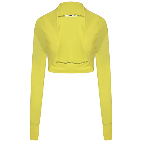 Image of Loxdonz Women Long Sleeve Bolero Shrug Cropped Cardigan Crop Top