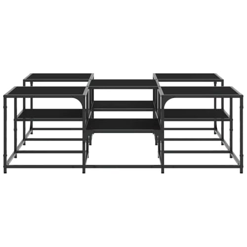Table basse carrée noire pour optimiser le rangement du salon - 7