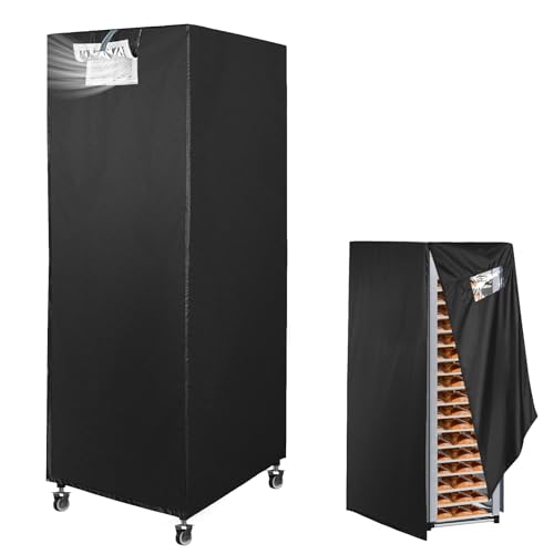 Simingxi Bread Rack Cover with Zipper,20tier Sheet Pan Rack/Bun Pan Rack Cover with Vents, 23