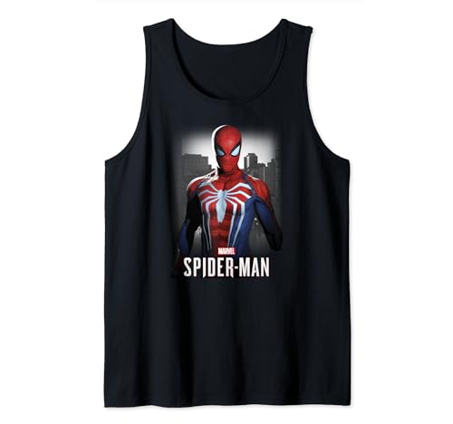 Débardeur Spider-Man Tech Suit City pour homme en coton imprimé Marvel