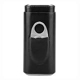Porte-caisse de cigarette en cuir portable Porte-pack ordinaire à une main d'une seule main (Color : Black, Size : 165 * 75mm)