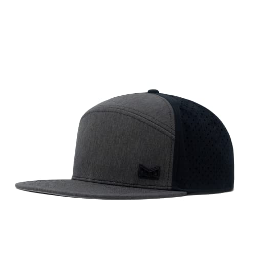 Image of melin Trenches Icon Hydro, Performance Snapback Hat, Water-Resistant Flat Bill Caps for Men & Women, Golf, Running or Workout