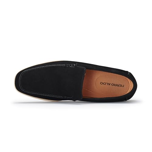 Image of Ferro Aldo Men's Dress Loafer Collection | Modern & Classic Slip-On Styles | Available in Suede, Woven, and Wholecut
