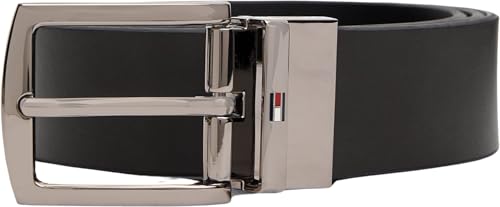 Tommy Hilfiger Herren Gürtel Denton 3,5 cm Wendbar, Braun (Testa Di Moro/Black), 110 cm – Ansicht 5