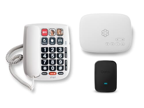 Ooma Family Home Phone Service Bundle with Premier Service Plan. Includes Address-Based 911 and Text alerts, Unlimited Nationwide Calling, Call Blocking, Mobile app. Subscription Required.
