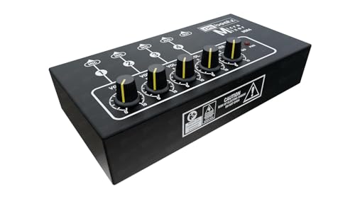Image of Dabeatz 4 channel mini audio mixer, audio interface for recording studio, ultra low noise mixer for PC /Recording, Ideal for small club, Streaming, Singing, Gaming, Micro for Sub-Mixing, DB-MM4