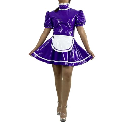 Robe de soubrette PVC pour Halloween et soirées cosplay sur mesure