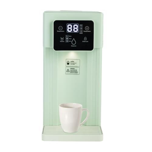 Instant Hot Water Dispenser, 3L Electric Tea Kettle Water Drinking Fountain, Set the Quantity of Water Control Panel, with Child Locks & Night Lights Desktop Water Dispenser (Green)