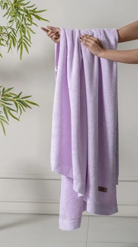 Image of Spread Spain Bamboo Towels for Bath, Towels for Bath Large Size, Bamboo Bath Towel High Absorbent & Soft, 360 GSM, 4pc Set Bath Towel for Men /Women