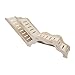 Leefasy Wooden Hamster Hideout Cave with Ladder Sturdy Irregular Shape for Small Pets Rodents Multipurpose 32x7x13cm Climbing Ramp