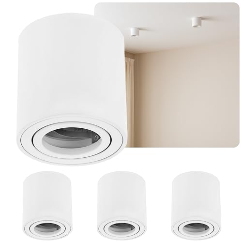 Sweet Led Aufbaustrahler GU10 Aufbauspot rund Deckenspots weiß matt...