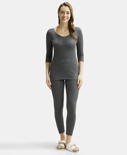 Jockey 2503 Women's Super Combed Cotton Rich Three Quarter Sleeve Tailored Fit Thermal Top with Stay Warm Technology - Image 4