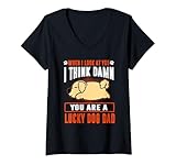 Photo Gallery donna golden retriever you are a lucky dog dad funny puppy dogs maglietta con collo a v Photo Gallery donna golden retriever you are a lucky dog dad funny puppy dogs maglietta con collo a v