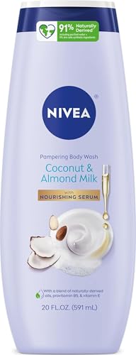 NIVEA Pampering Coconut and Almond Milk Body Wash, 20 FL OZ - image 1