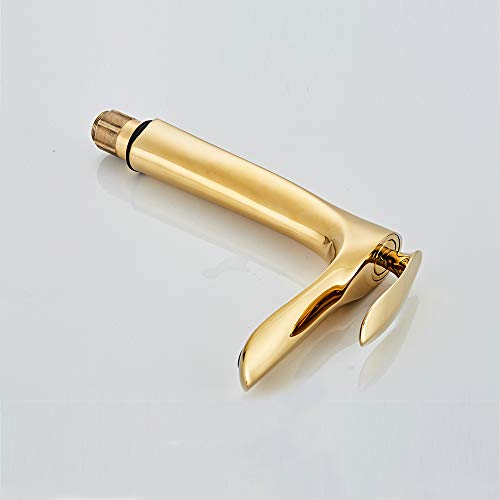 Modern Single Handle Gold Tall Vessel Sink Bathroom Faucet,One Hole Lavatory Basin Vanity Mixer Tap #TOP5