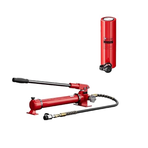 JAVPTAV Martinetto Idraulico con Corsa da 6 pollici/150 mm, martinetto Idraulico, Kit martinetto con Pompa Manuale CP-700, Solido Cilindro di Sollevamento a Semplice Effetto