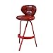 LXYPLM Taburetes de Bar Taburete de Bar de Hierro, Silla de Bar recreativa, Silla de Bar, Silla de Bar Europea, Silla de Barra con Patas Altas, Silla de Respaldo, Negro y Rojo Opcional (Color : Red)