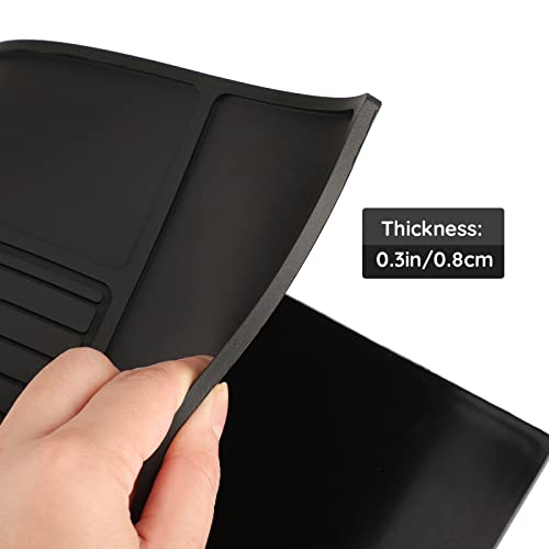 Black Barber Station Mat, Segbeauty 17.7×11.8 Inch Barber Tool Mat, Flexible Pvc Nonslip Material For Salon Styling Station Work Station Salon Tools Barber Shop Demand #TOP6