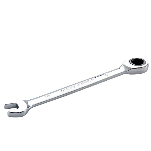 KATUR 10mm Clé à Cliquet Fixe et CléS à Poignée ensemble d'Outils à Main en Acier au Chrome Vanadium MéTrique Kit Standard Terminé