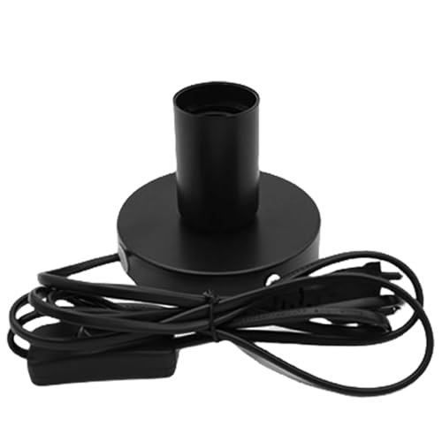 GBKDQQ Lámpara de mesa vintage E27, casquillo E27, lámpara de mesa vintage con cable de 1,8 m, lámpara de noche con interruptor de cable, máx. 100 W, color negro, no incluye bombilla