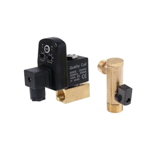 Électrovanne de purge compresseur 1/2 minuterie automatique séparée DC24V G-DC24V