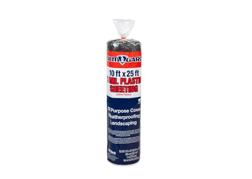 Film-Gard 626132 Consumer Plastic Sheeting 10' Width X 25' Length X 3 mil thick, Black by Film-Gard - Used condition - US$10.74