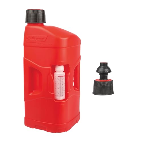 POLISPORT 8460000002 - ProOctane bidón de Gasolina de 20L homologado con Sistema de llenado rápido Duradero y Resistente con tapón a Prueba de derrame en Color Rojo