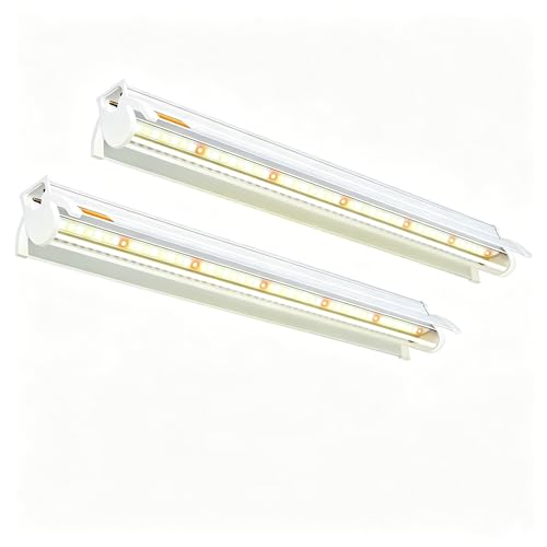 Image of Aokrean 2 Pack T5 Lighting Fixture, 5000K White, 20W Linkable Utility Commercial Lighting for Ceiling Under Cabinet