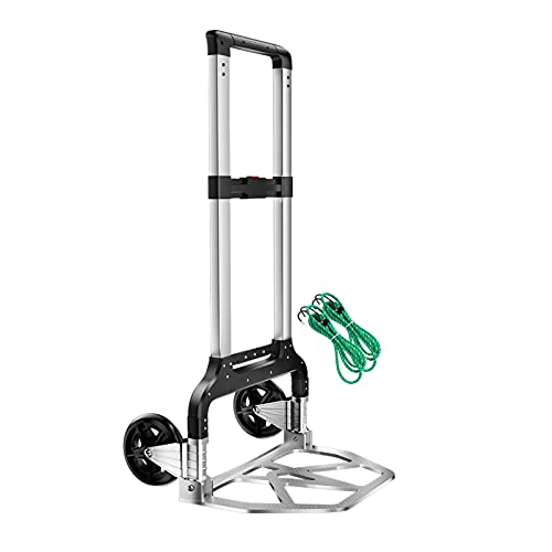 Carretilla plegable de aluminio con ruedas sólidas 150kg miniatura 1