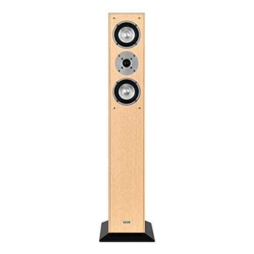 mohr 1 Paar Standlautsprecher SL15 Eiche Lautsprecherboxen, HiFi Klang zum günstigen Preis, Elegante HiFi Standboxen aus Holz, als Stereolautsprecher oder Heimkinolautsprecher geeignet