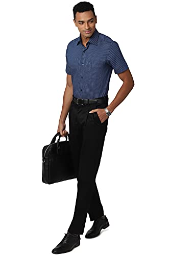 Image of Peter England Men's Mid Rise Comfortable Fit Work Utility Pants