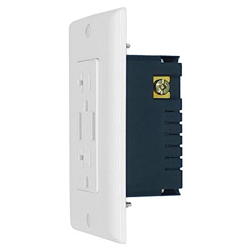 Decorative Duplex 20 Amp Tamper Resistant Receptacle With Dual Usb Charger Ports, Childproof 20 Amp Usb Outlet, Wallplate Included, Ul Listed, Durable Construction, White #TOP4